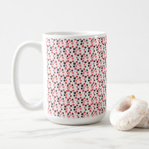 Taza De Café Boda floral con monograma moderno