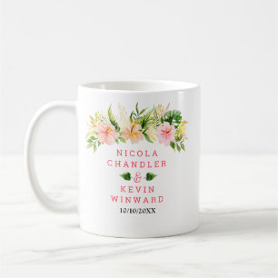 Taza De Café Boda floral de jungla tropical