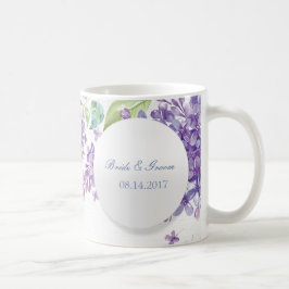 Taza De Café Boda floral de la flor de la laguna de primavera