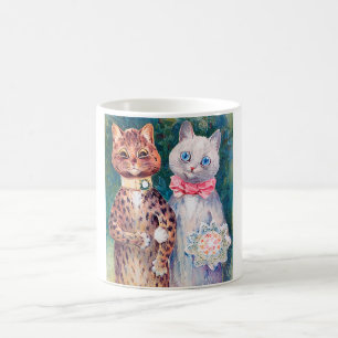 Taza De Café Boda Gato, Matrimonio, Novia, Louis Wain