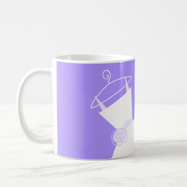 Taza De Café Boda Gown Purple mug (Izquierda)
