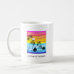 Taza De Café Boda, Impresionante Vela Tropical De Amanecer