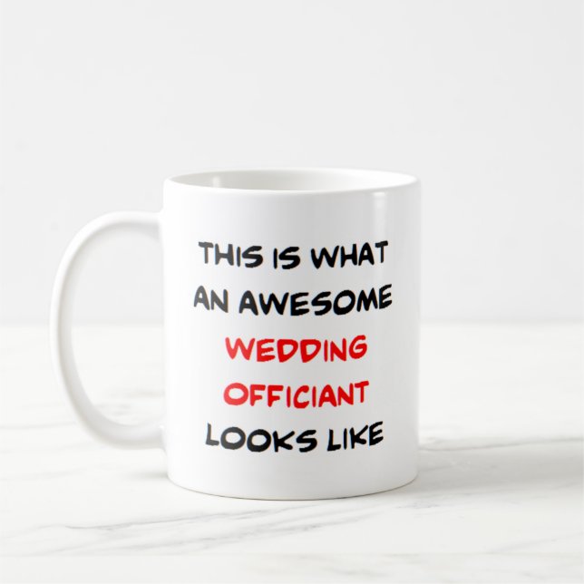 Taza De Café boda oficiante, increíble (Izquierda)
