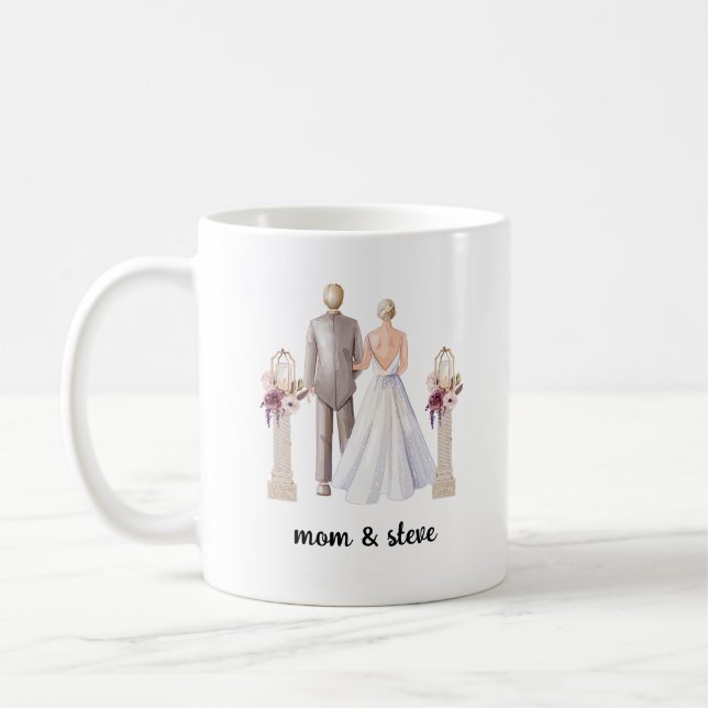 Taza De Café Boda personalizada del novio madre de  (Izquierda)