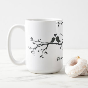 Taza De Café Boda personalizada Fecha aniversario Amarre Aves