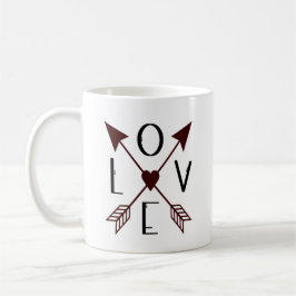 Taza De Café Boda personalizado con amor por flechas