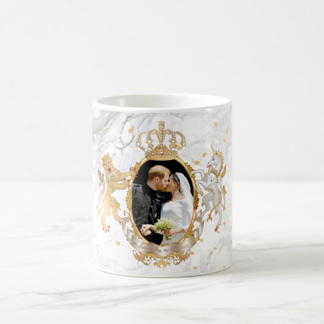 TAZA DE CAFÉ BODA REAL KISS, HARRY+MEGHAN (Centro)
