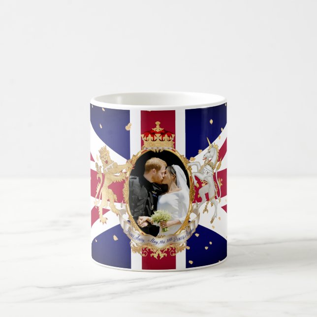 TAZA DE CAFÉ BODA REAL KISS, HARRY+MEGHAN (Centro)
