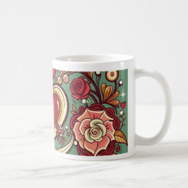 Taza De Café Boda romántico y encuentro de aniversario con eleg