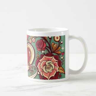 Taza De Café Boda romántico y encuentro de aniversario con eleg