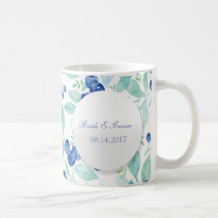 Taza De Café Boda Rústico de Blueberry MidSummer