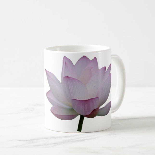 Taza De Café Boda suave rosa de las flores de Lotus (Anverso derecho)