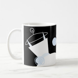 Taza De Café Boda vestido azul "novia" negro