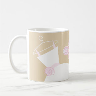 Taza De Café Boda vestido beige rosado 'Bride' mug