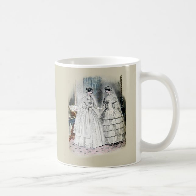 Taza De Café Boda victoriana vestida con dos mujeres (Derecha)