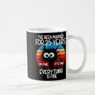 Taza De Café Bodas de plata me he casado durante 25 años