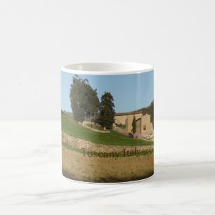 Taza De Café Bodega rústica Toscana Italia tonos marrones y dor