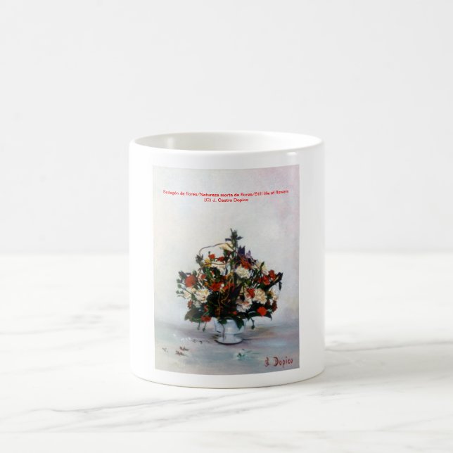 Taza De Café Bodegón de flores/Still life of flowers (Centro)