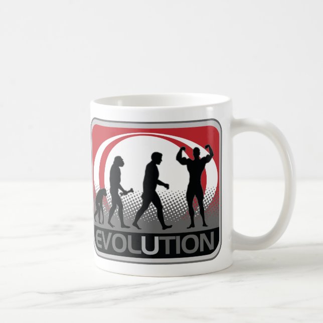 Taza De Café BodyBuilder de la evolución (Derecha)