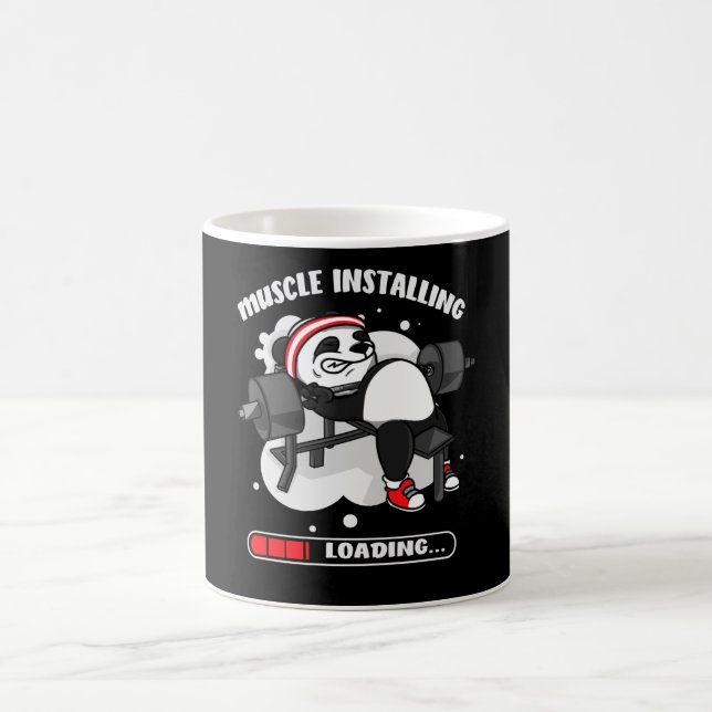 Taza De Café Bodybuilder Panda Muscle Bodybuilder (Centro)