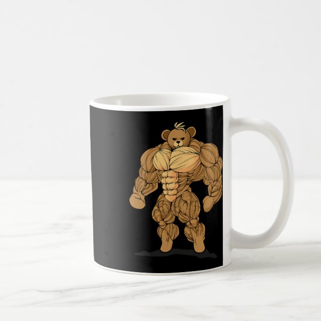 Taza De Café Bodybuilding Strength Sport Bear  (Derecha)