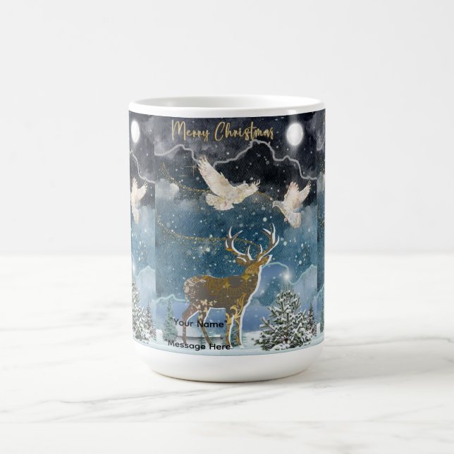 Taza De Café Boganhues Christmas Print Sticker (Centro)