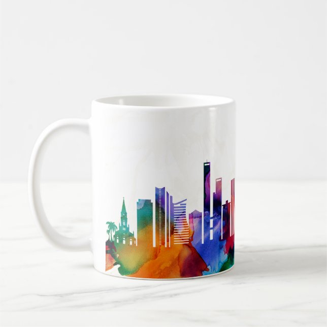 Taza De Café Bogota Skyline (Izquierda)