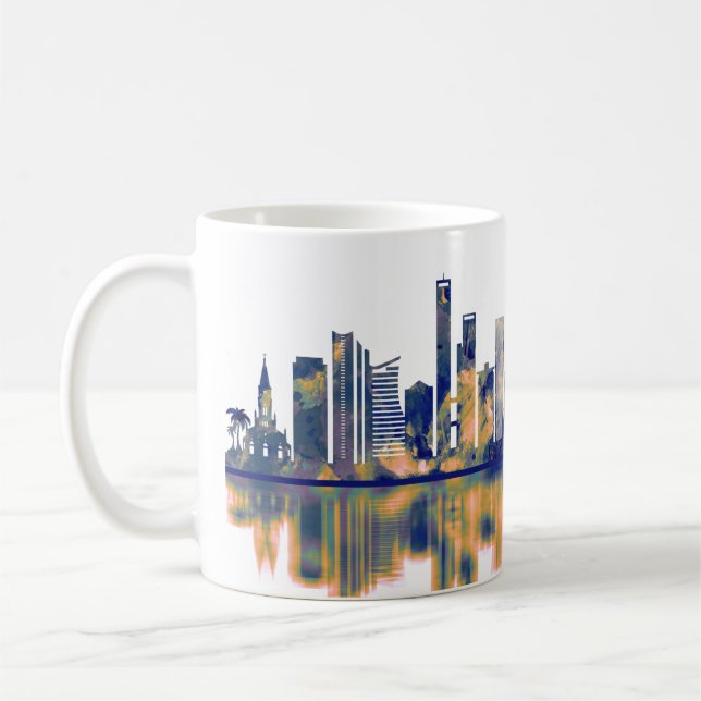 Taza De Café Bogota Skyline (Izquierda)