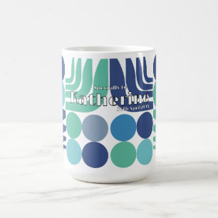 Taza De Café Bohemian Blanco Azul