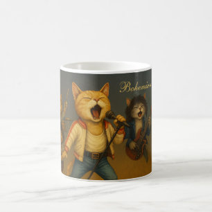 Taza De Café Bohemio satírico Catody Rocking Cats Coffee Mug
