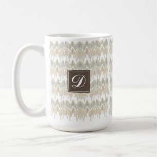 Taza De Café Boho Abstracto Orgánico Macramé Colgante Natural