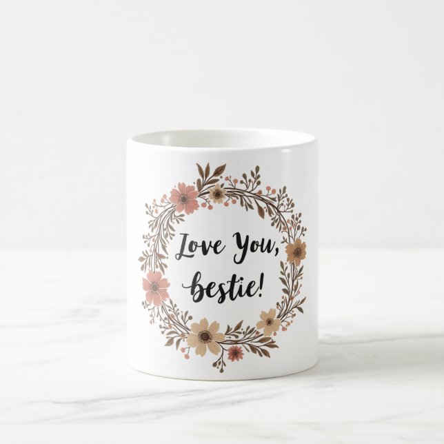 Taza De Café Boho Bestie Love (Centro)
