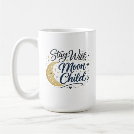 Taza De Café Boho Celestial Niño Luna Salvaje