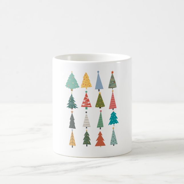 Taza De Café Boho Christmas Trees (Centro)