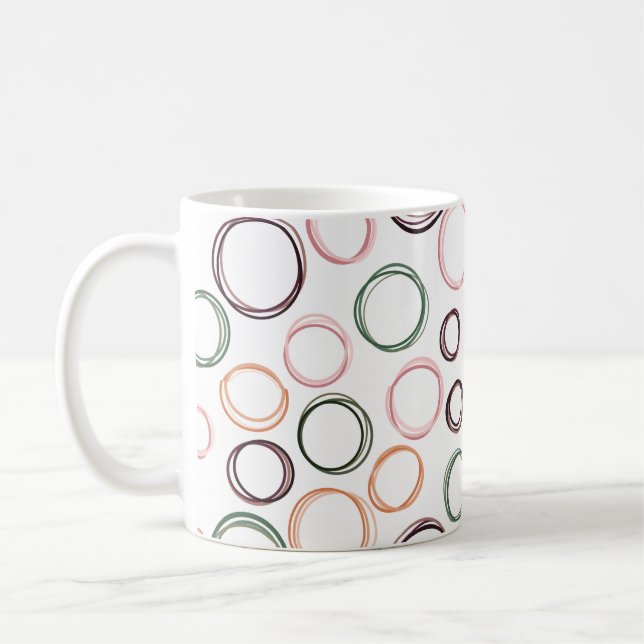 Taza De Café Boho Circles (Izquierda)