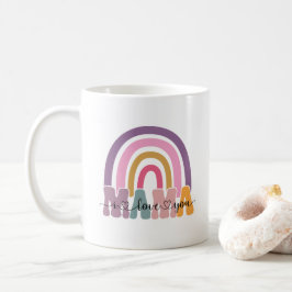 Taza De Café Boho Color Burro Arcoiris Mama