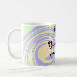 Taza De Café Boho color verde púrpura ducha mármol rústico mode
