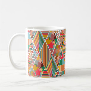 Taza de café Boho Crazy Quilt