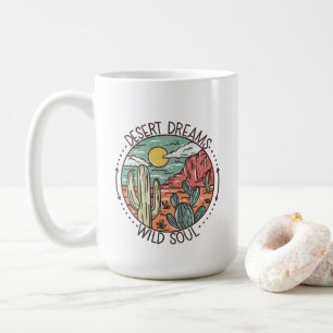 Taza De Café Boho "Desert Dreams" "Wild Soul" 15oz Café Mug