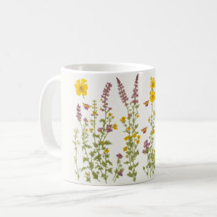 Taza De Café Boho English wildflower best abuela jamás