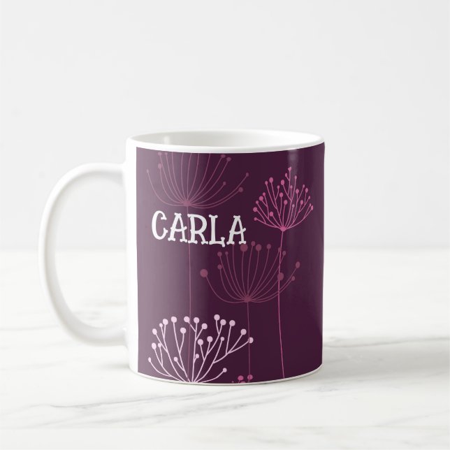 TAZA DE CAFÉ BOHO FLORAL CAFÉ MUG PERSONALIZADO (Izquierda)