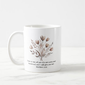 Taza De Café Boho Floral Christian Ceramic Mug