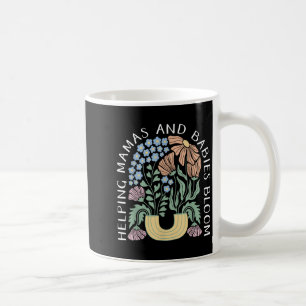 Taza De Café Boho Floral Helng Mamás y Bebés Bloom Doula B