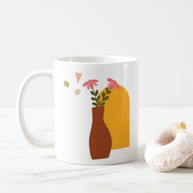 Taza De Café Boho Floral Mug (Con donut)