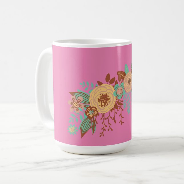 Taza De Café Boho Floral Women's (Anverso izquierdo)