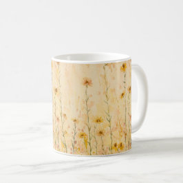 Taza De Café Boho Flores Silvestres Vintage