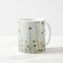 Taza De Café Boho Flores Silvestres Vintage