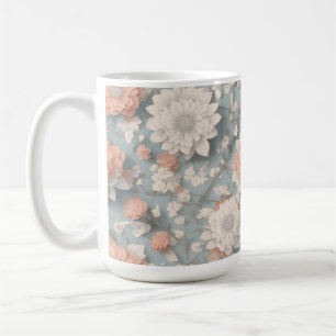 Taza De Café Boho Flower Design 15 oz Classic Mug