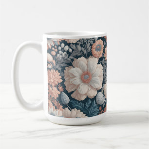 Taza De Café Boho Flowers Design 15 oz Classic Mug