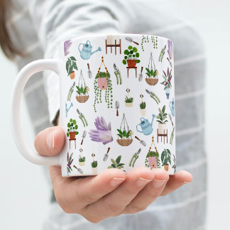 Taza De Café Boho Green Potant Pattern Coffee Mug